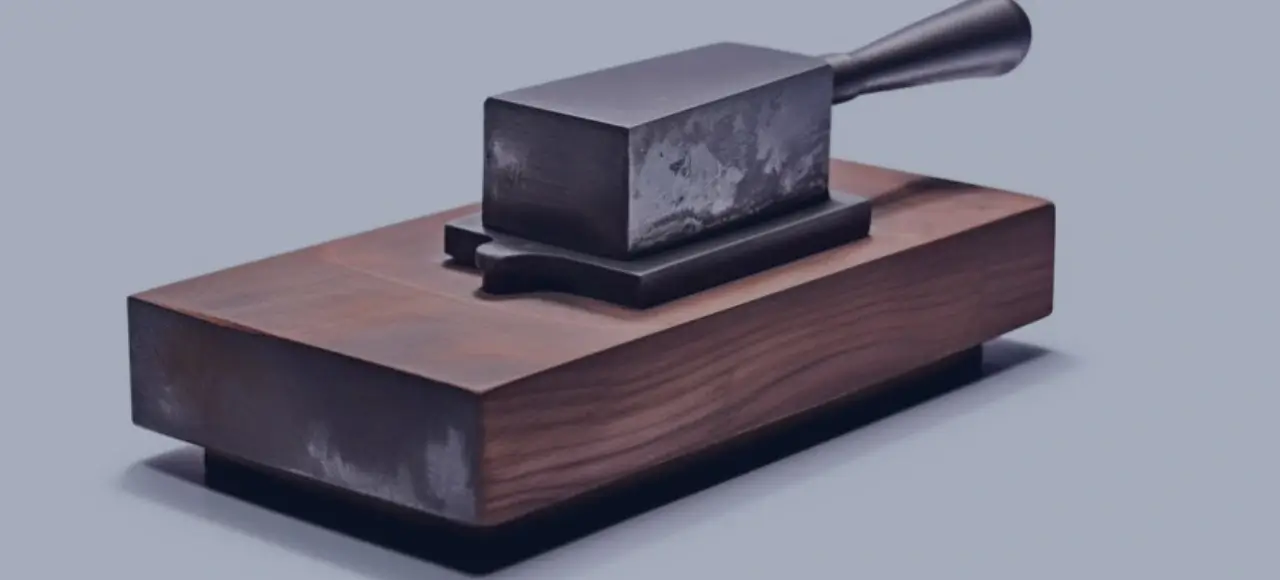 Metal Stamper with Bench Block surface for hammering and shaping metal Components