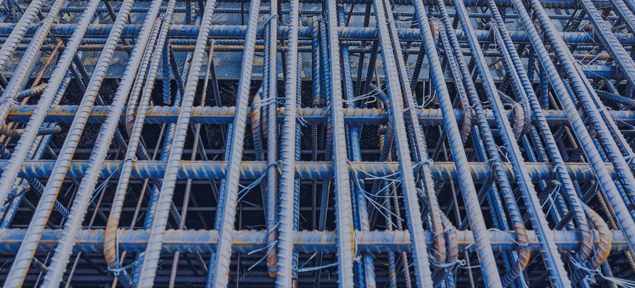 Construction Site Rebar fabricated skeleton 