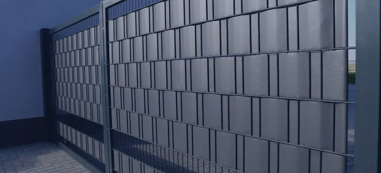 Modern steel yard gate