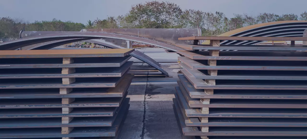 Heavy plates made of steel 
