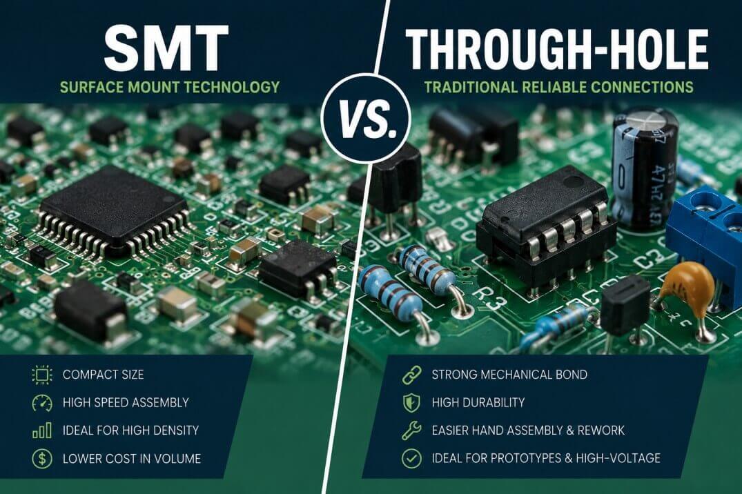 SMT vs. Through-Hole Assembly: Which PCB Technology Is Right for Your Product?