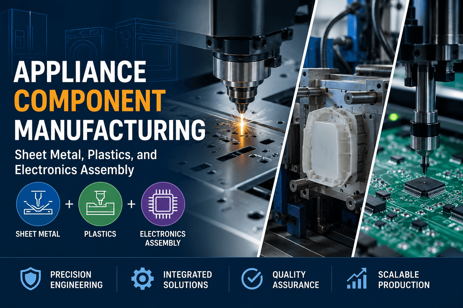 Appliance Component Manufacturing: Sheet Metal, Plastics, and Electronics Assembly