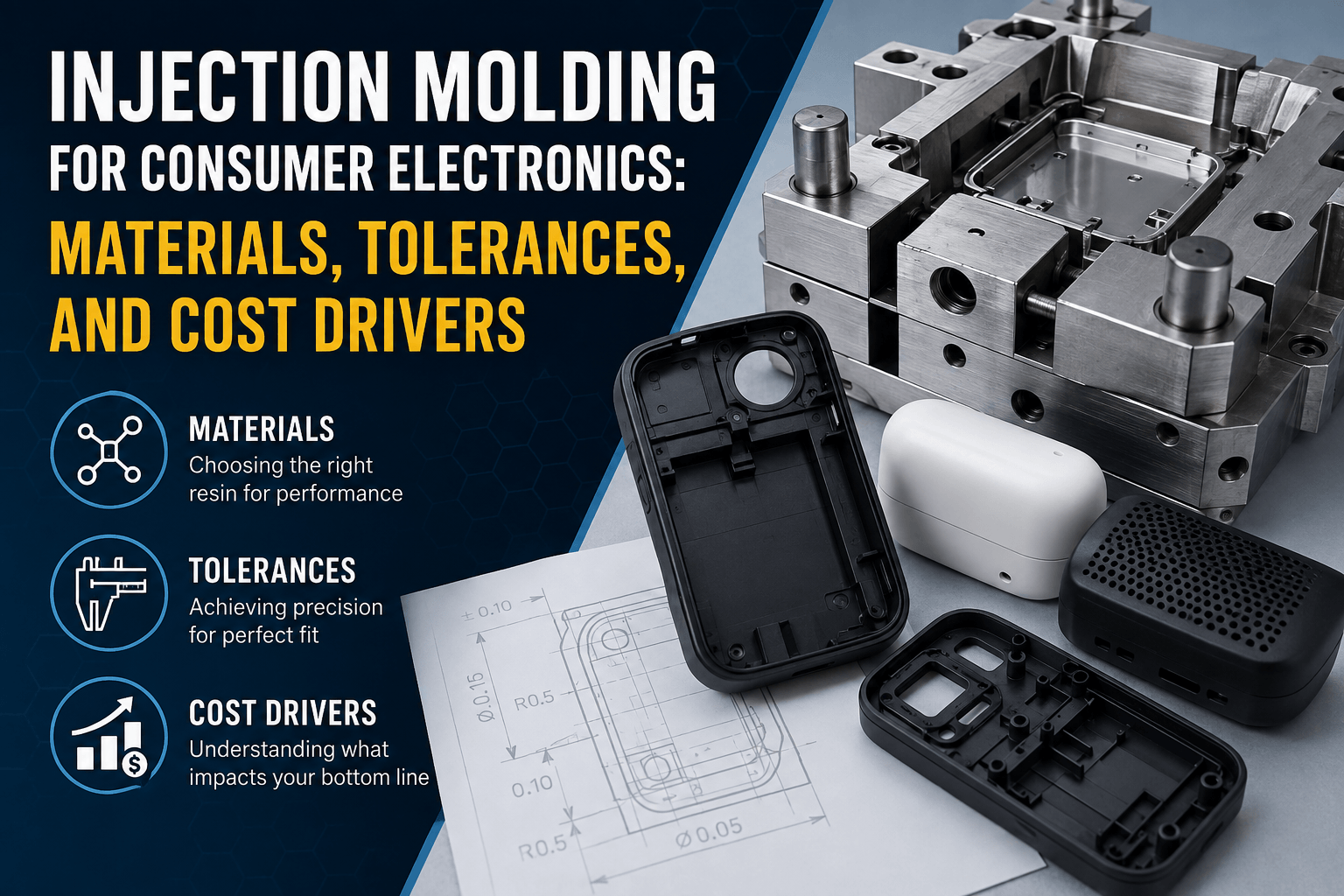 Injection Molding for Consumer Electronics: Materials, Tolerances, and Cost Drivers