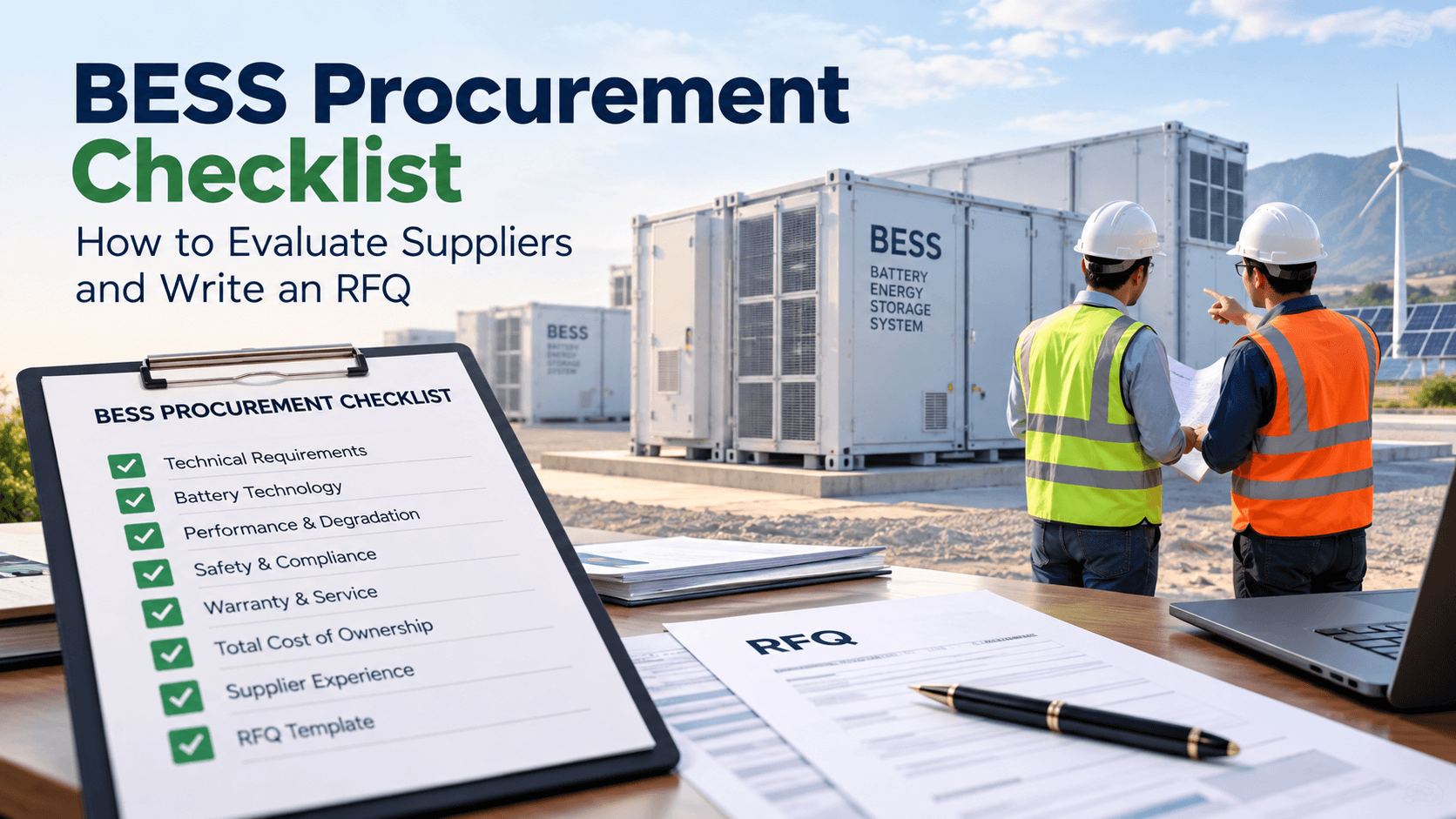 BESS Procurement Checklist: How to Evaluate Suppliers and Write an RFQ