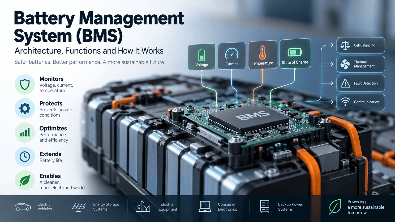 Battery Management System (BMS): Architecture, Functions and How It Works
