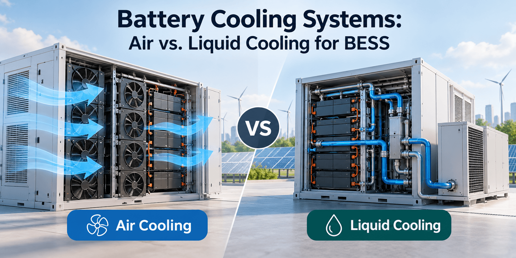 Battery Cooling Systems: Air vs. Liquid Cooling for BESS