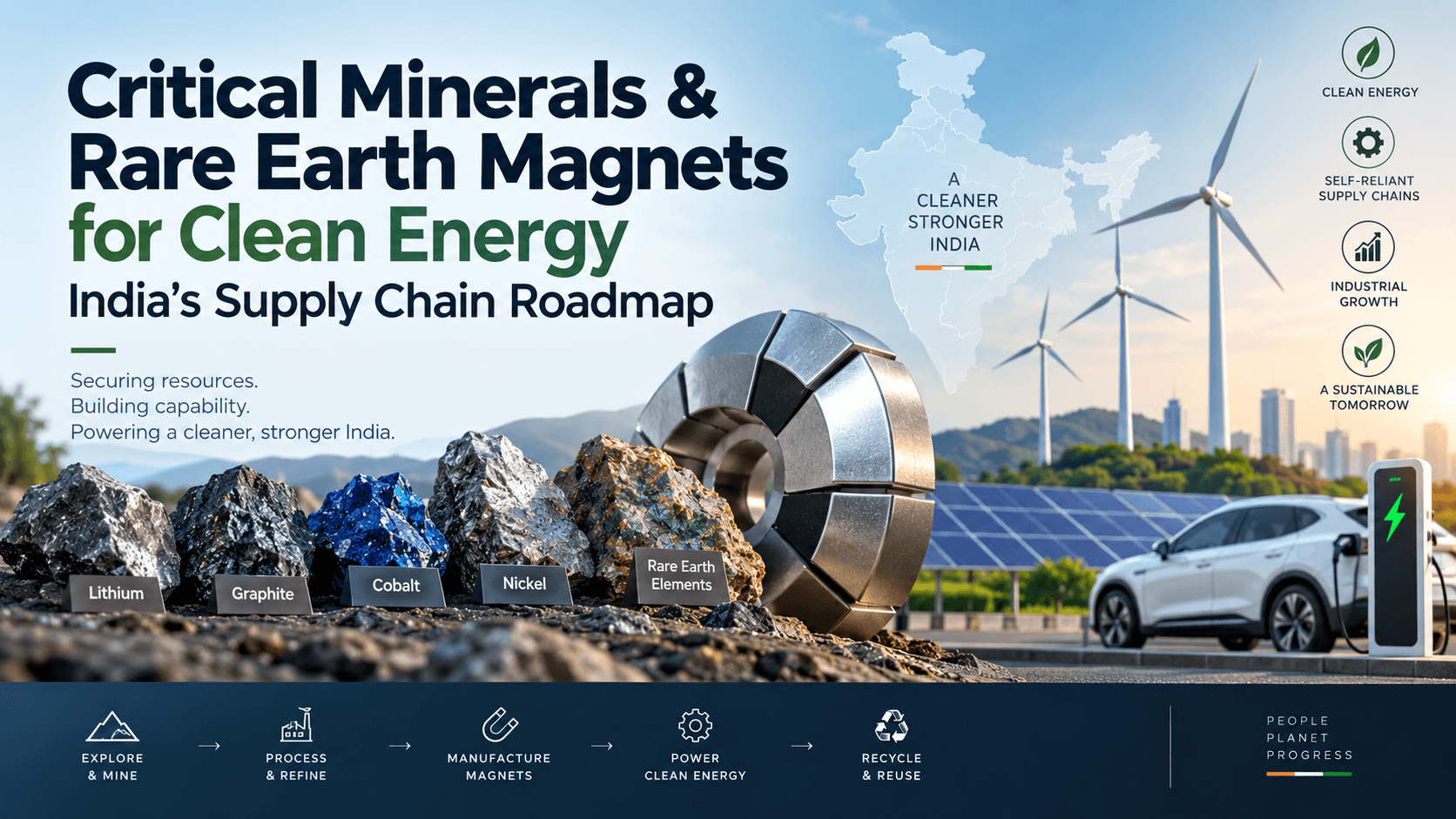Critical Minerals & Rare Earth Magnets for Clean Energy: India's Supply Chain Roadmap