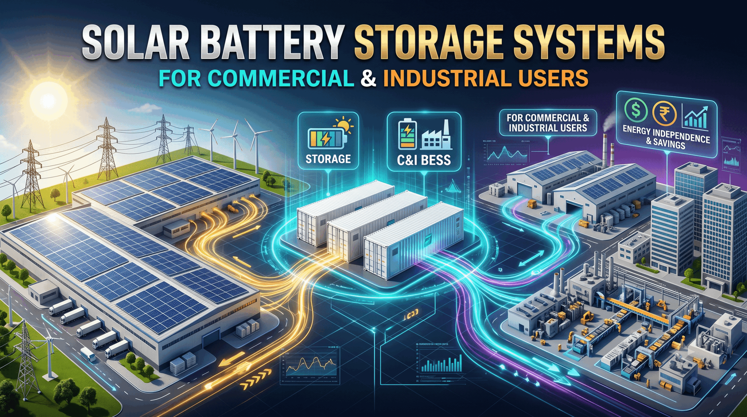 Solar Battery Storage Systems for Commercial and Industrial Users