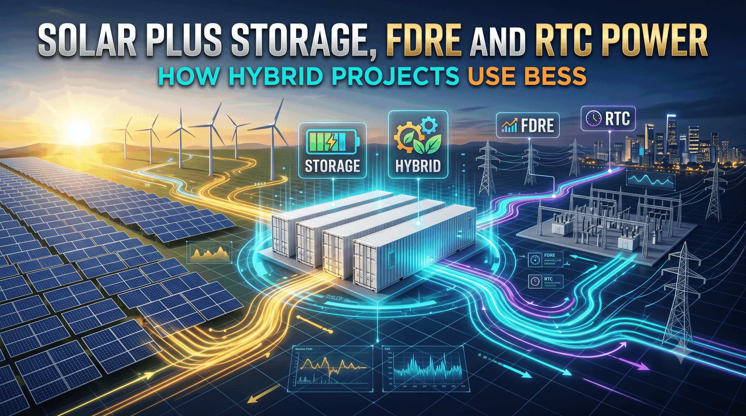 Solar Plus Storage, FDRE and RTC Power: How Hybrid Projects Use BESS